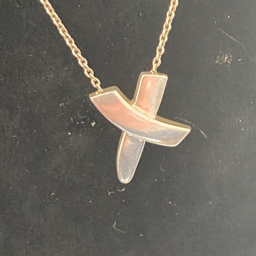 Tiffany & Co. Paloma Picasso Graffiti X Sterling Silver Pendant Necklace - Picture 3 of 6